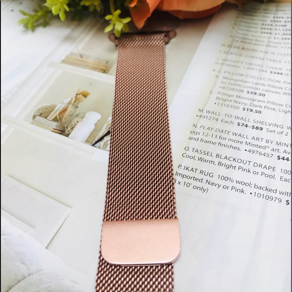 For Apple Watch Rose Gold Milanese Loop Band,38mm - Picture 6 of 7